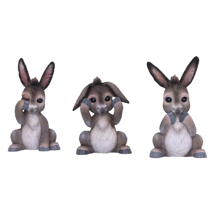 Three Wise Donkeys Figurines 11cm