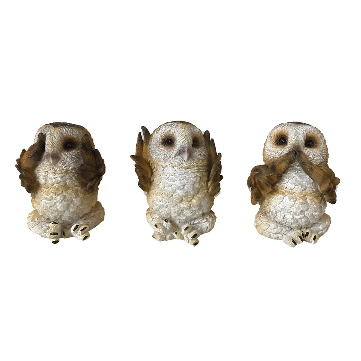 Three Wise Brown Owls 7.5cm 1