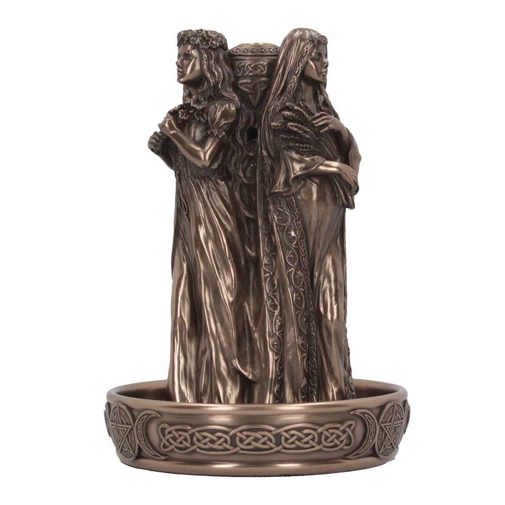 Triple Goddess Backflow Incense Burner 18cm 3