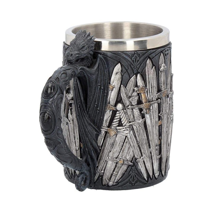 Medieval Sword Dragon Tankard Gothic Fantasy Mug 14cm