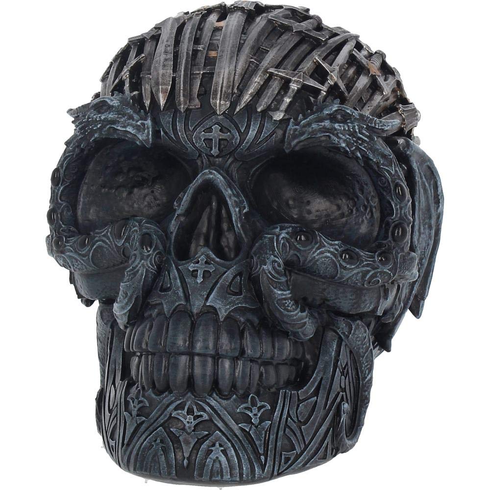 Medieval Sword Dragon Skull Gothic Ornament 18.5cm 2