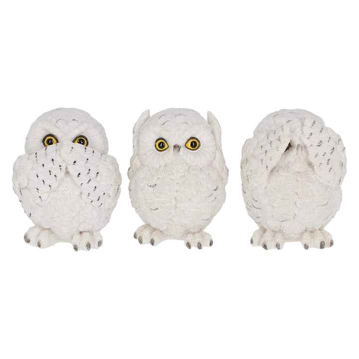 Three Wise Owls Resin Figurines 8cm