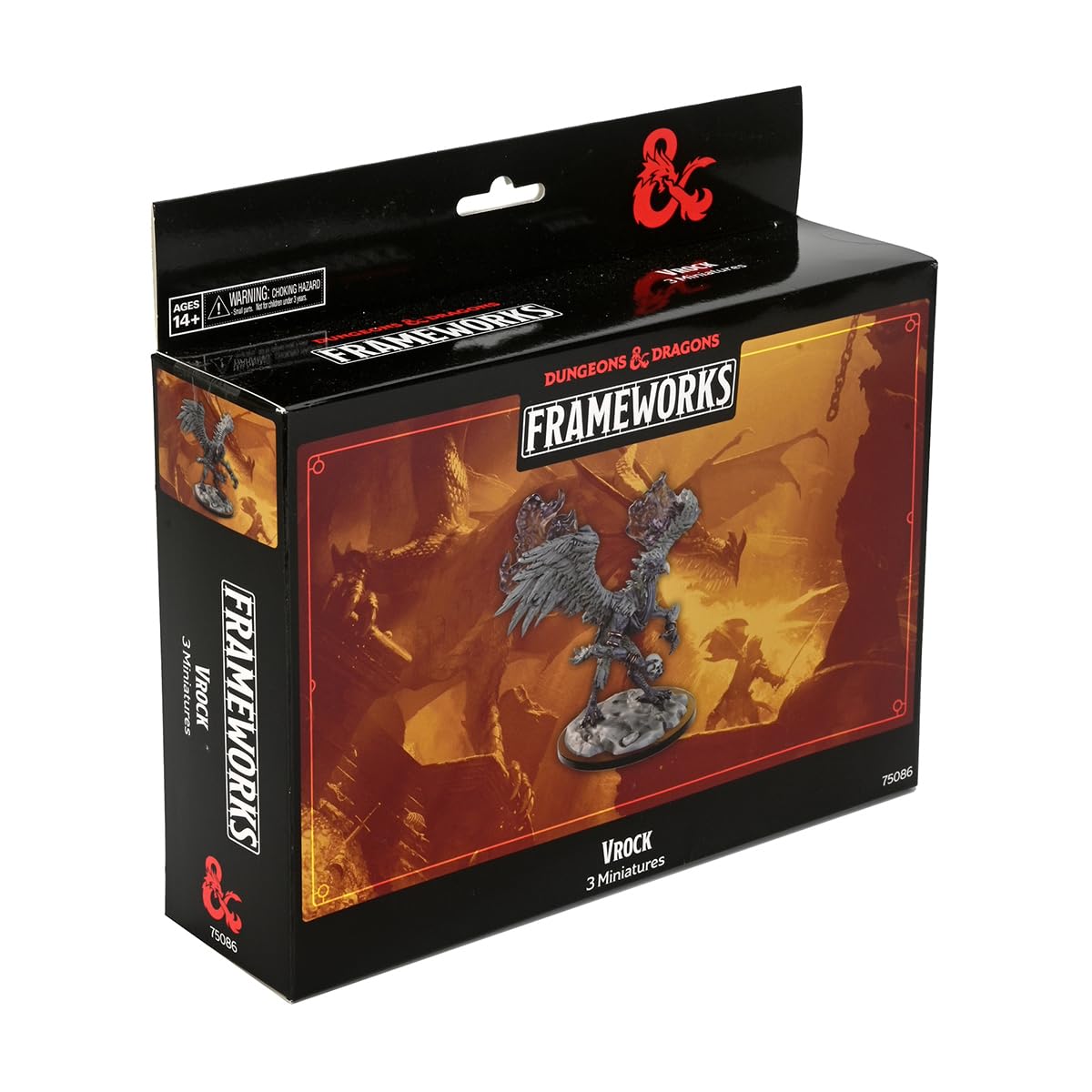 D&D Frameworks Vrock Unpainted and Unassembled Miniature 1