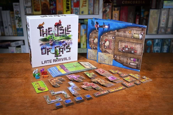 Late Arrivals The Isle of Cats Expansion Board Game by The City of