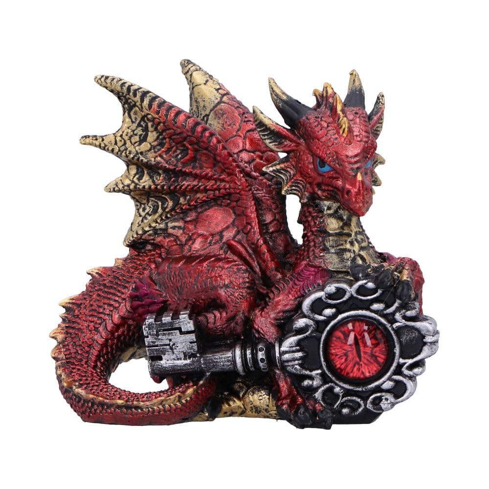 Keeper of the Key Red a Dragon Guardian Figurine 9cm 1