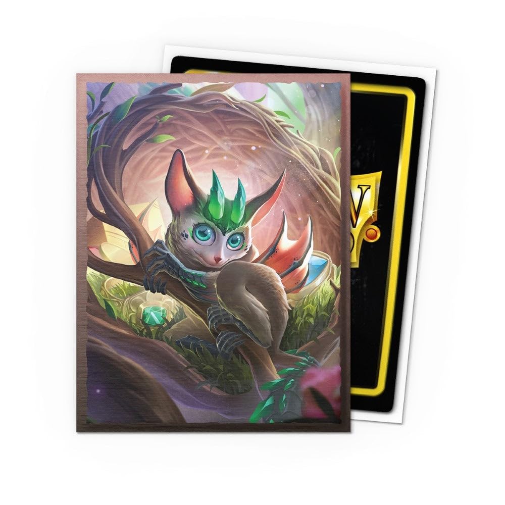 Dragon Shield Sleeves - Limited Edition Brushed Art: Spirit Animals – Bushdrake 100CT Card Sleeves - Textured Back - Compatible with Magic The Gathering, Pokémon, and Yugioh TCG & LCG - Top Loader 2
