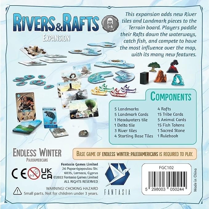 Endless Winter Paleoamericans Rivers & Rafts Board Game Expansion Prehistoric Strategy 3