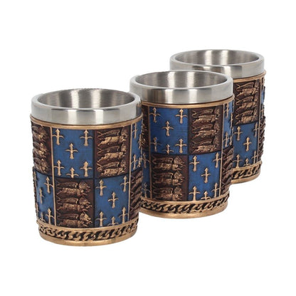 Medieval Edwardian Set of 4 Shot Glasses 8