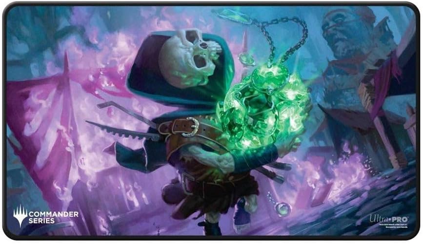 MTG Commander Series Release 4 Black Stitched Playmat Tinybones Trinket Thief