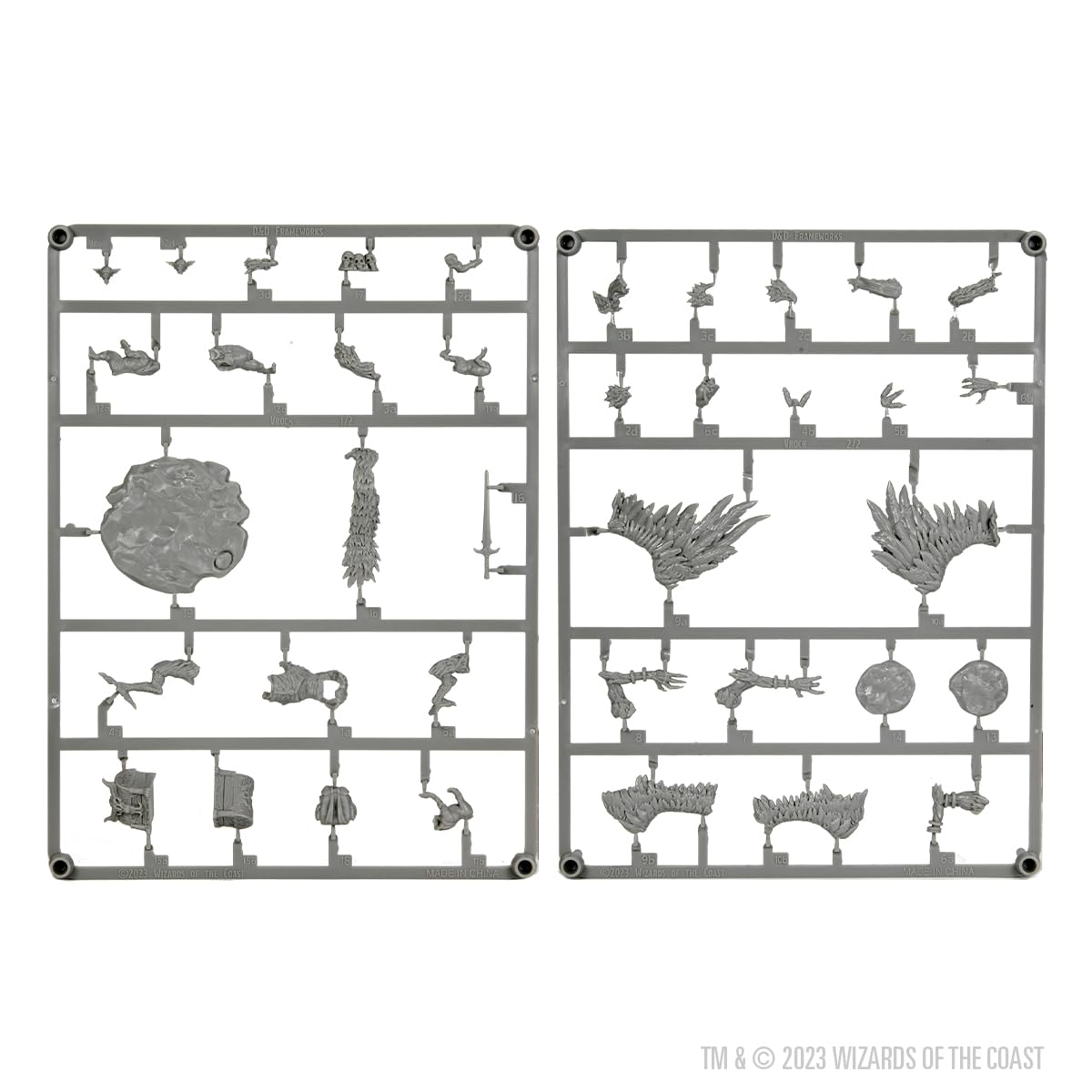 D&D Frameworks Vrock Unpainted and Unassembled Miniature 5