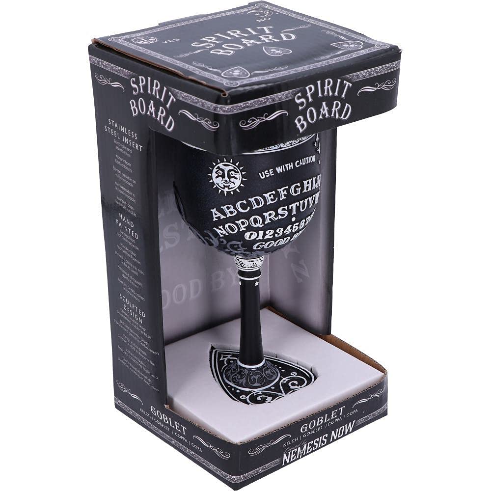 Black and White Spirit Board Goblet Glass 6