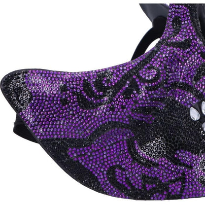 Jewelled Masquerade Purple 17.5cm Day of the Dead Mask for Cosplay 6