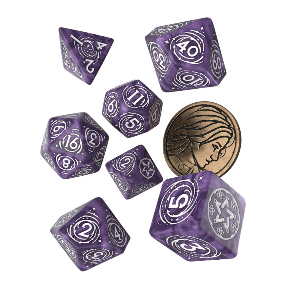 Q-Workshop Witcher Dice Set. Yennefer - Lilac and Gooseberries 3