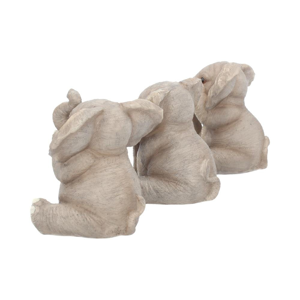 Three Baby Elephants Figurine Elephant Ornaments 8cm 3