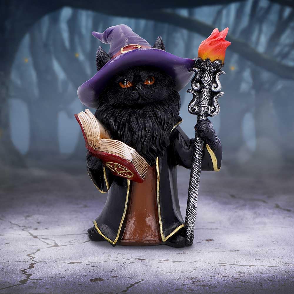 Albus a The Black Wizard Cat Figurine 15cm