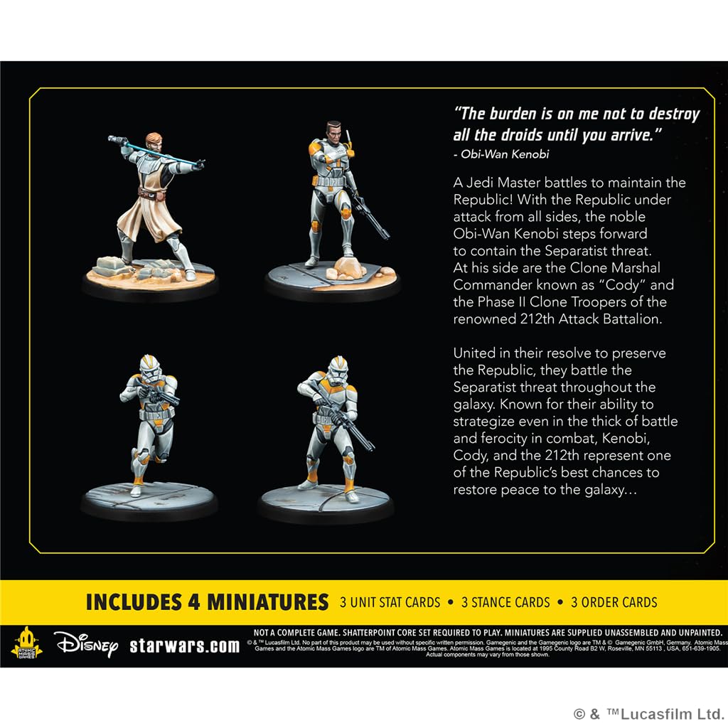 Star Wars Shatterpoint Hello There SQUAD PACK - Unleash the Force with Iconic Characters! Tabletop Miniatures Game, Ages 14+, 2 Players, 90 Minute Playtime, Made by Atomic Mass Games