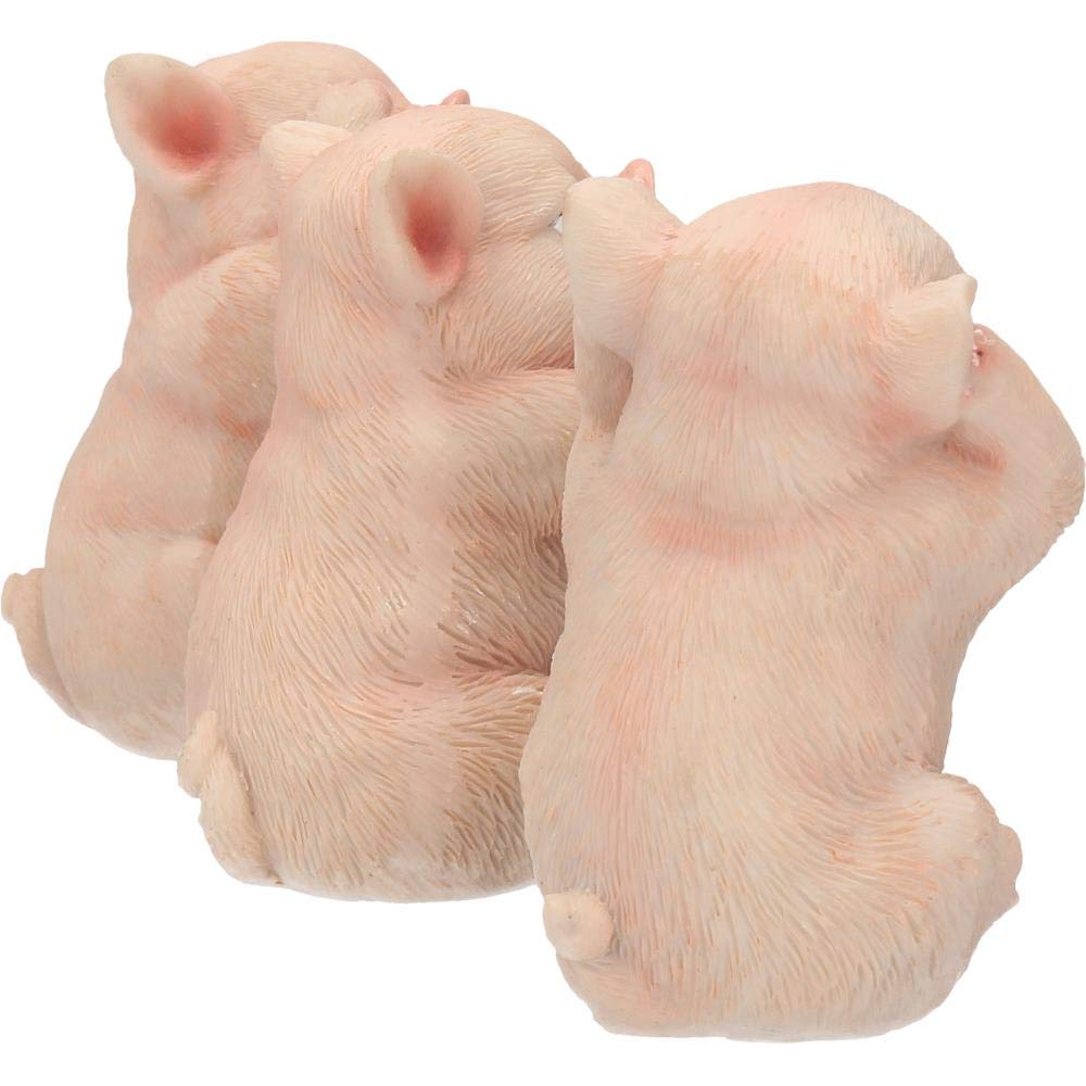 Three Wise Pig Figurines Pigs 9.5cm 6