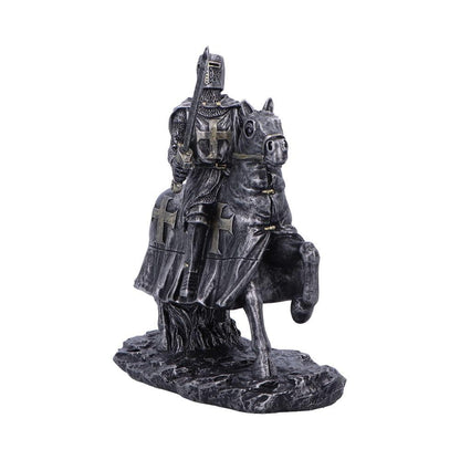 To Serve a Majestic Templar Knight Figurine on Horseback 16cm 2