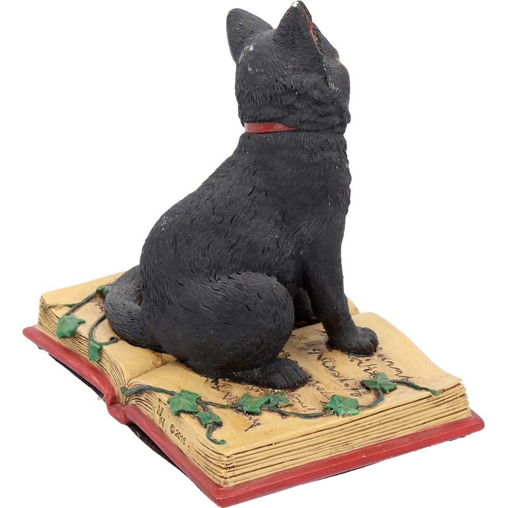 Eclipse Cat Spell Book Figurine Wiccan Witch Gothic Ornament 12cm 6