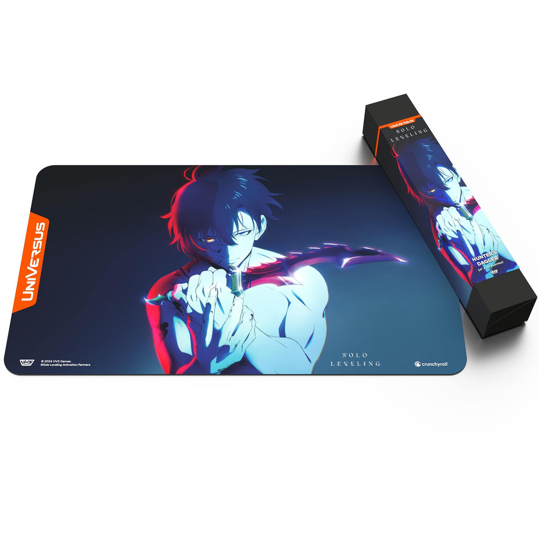 UniVersus: Solo Leveling: Hunter's Dagger Playmat - 24 x 14 Neoprene Mat, Non-Slip Back, Tabletop Card Game Accessory, UVS Games, Officially Licensed