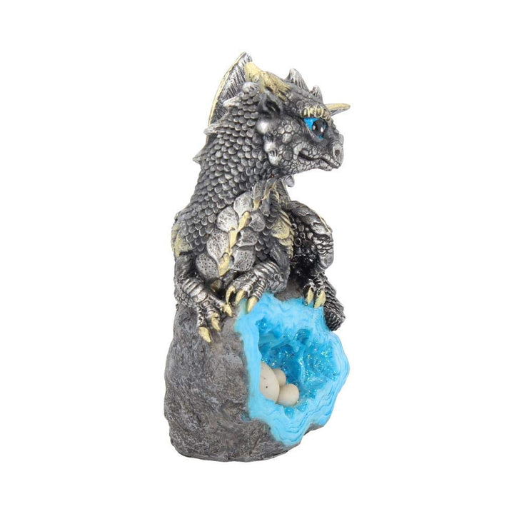 Blue Nest Guardian Dragon Figurine 13cm
