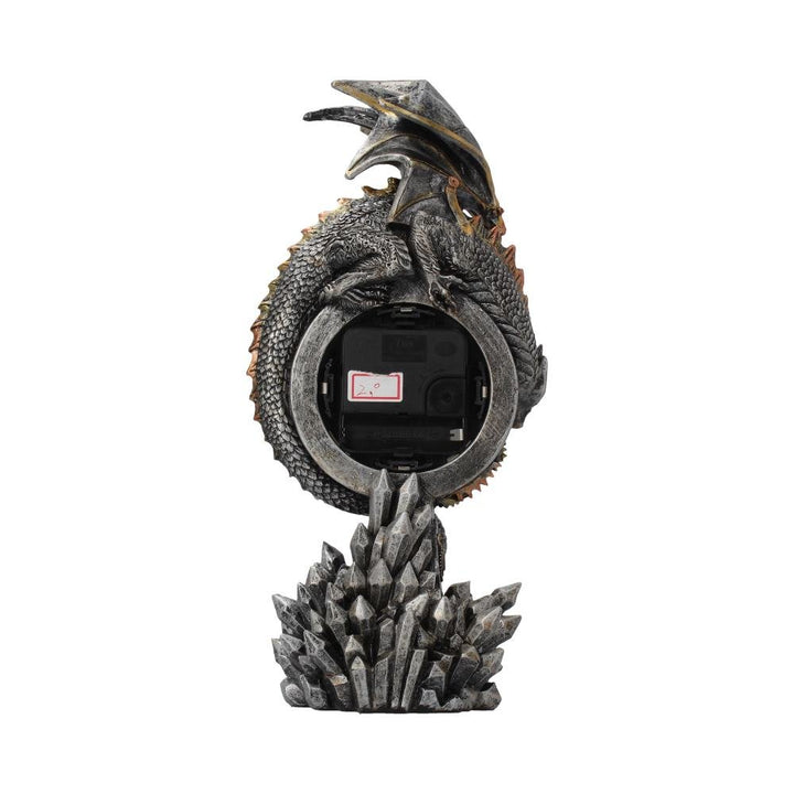 Clockwork Reign Steampunk Dragon Mantel Clock 28cm
