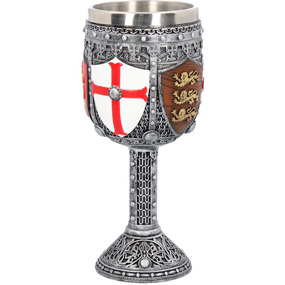 English Three Lions Shield St George Henry IV Wine Goblet 17cm
