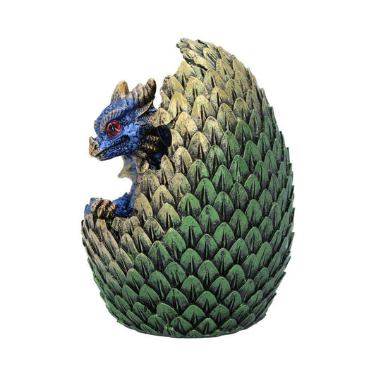 Blue Geode Home Glittering Hatchling and Egg Figurine 10.7cm 2