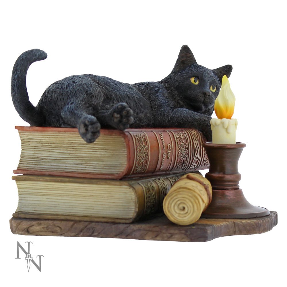 Witching Hour Cat Figurine by Lisa Parker Black Candle Ornament 20.5cm