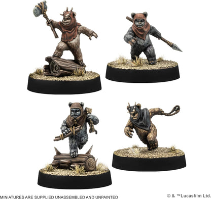 Atomic Mass Games Star Wars: Legion Ewok Warriors Unit Expansion - Endor's Iconic Natives! Tabletop Miniatures Game, Strategy Game for Kids and Adults, Ages 14+, 2 Players, 3 Hour Playtime, Made 4