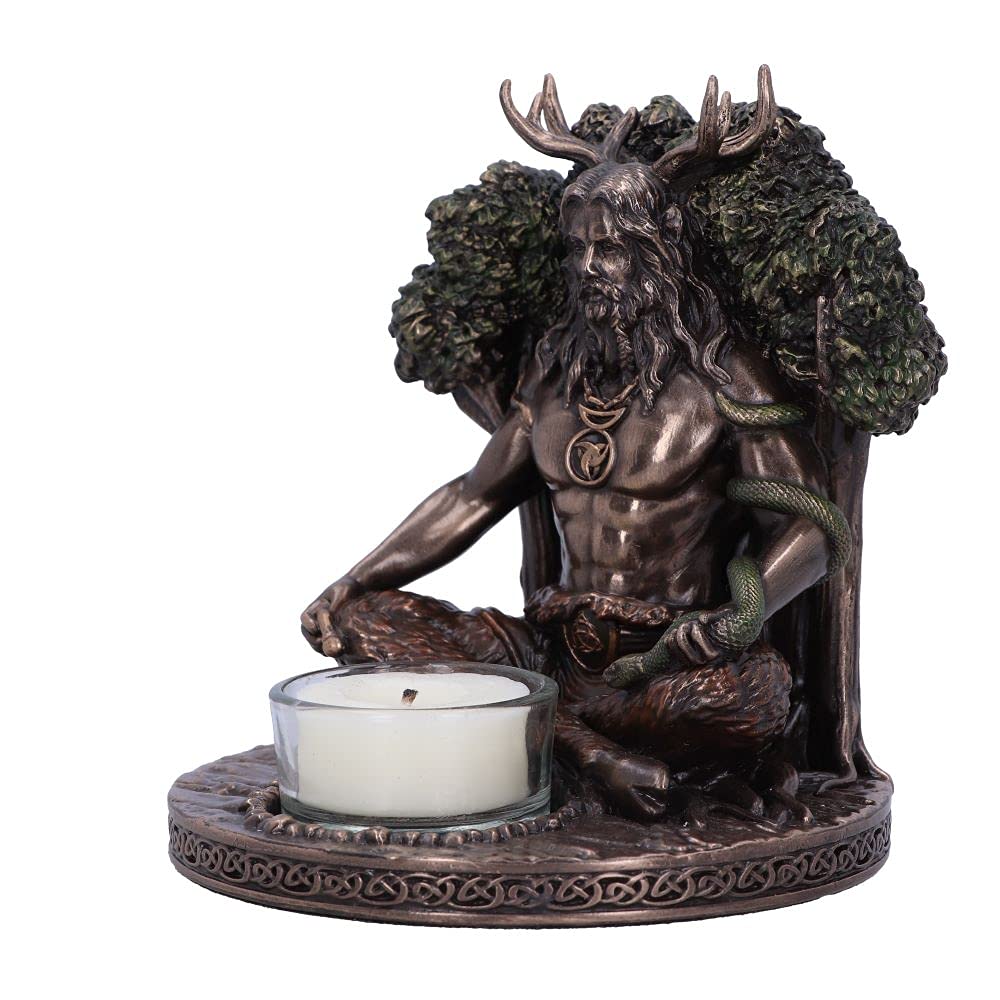 Cernunnos Bronze Tealight Holder 13.5cm