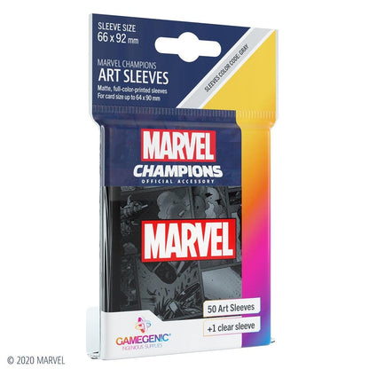 Marvel Champions Art Sleeves Marvel Black 50 Ct Card Sleeve 1