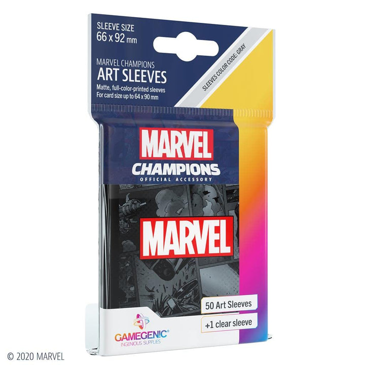 Gamegenic Marvel Champions Sleeves Marvel Black, GGS15013ML