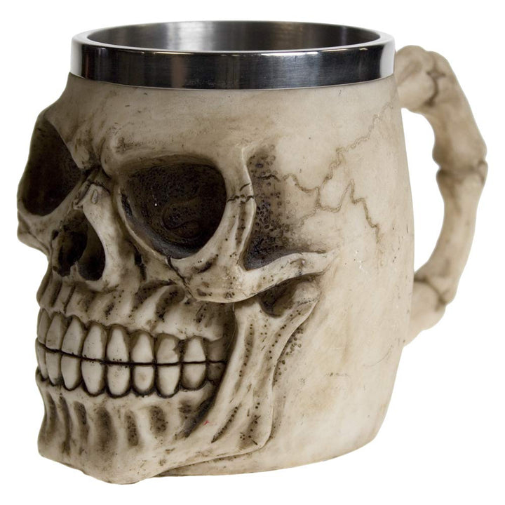 Grinning Skull Gothic Tankard 16cm
