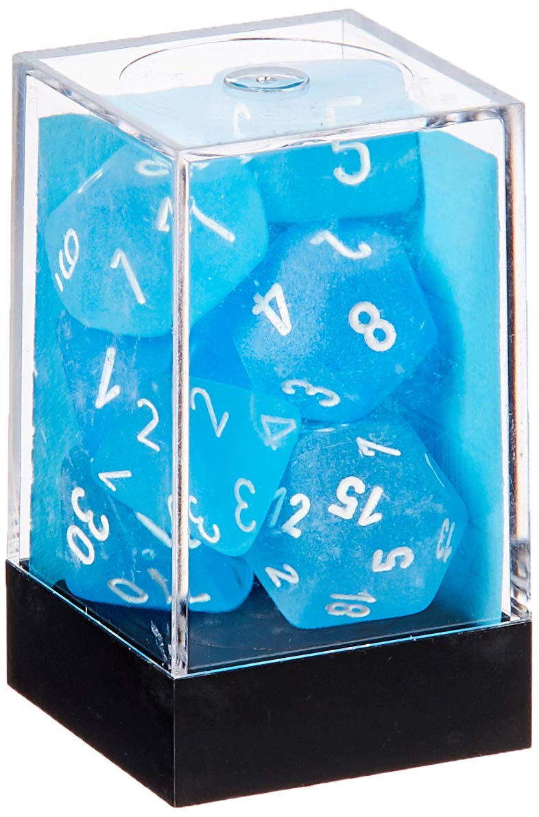 Chessex CHX27416 Dice-Frosted Caribbean Blue Set, Multicolor 2