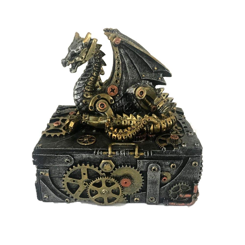 Secrets of the Machine Steampunk Dragon Box 18.5cm Treasure Chest 2