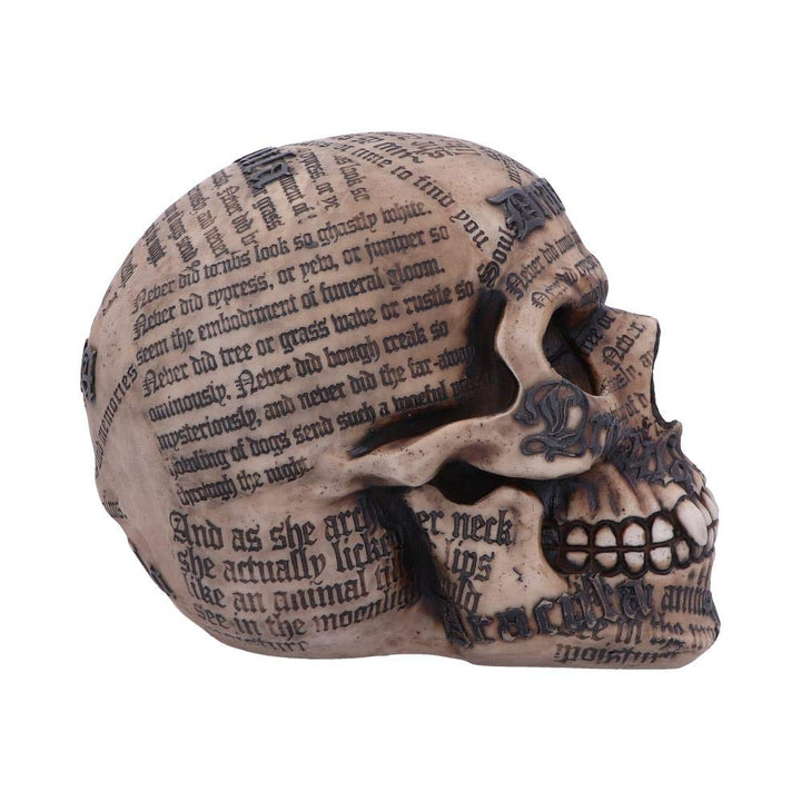 Draculas Tale Vampire Novel Quote Skull 18.5cm