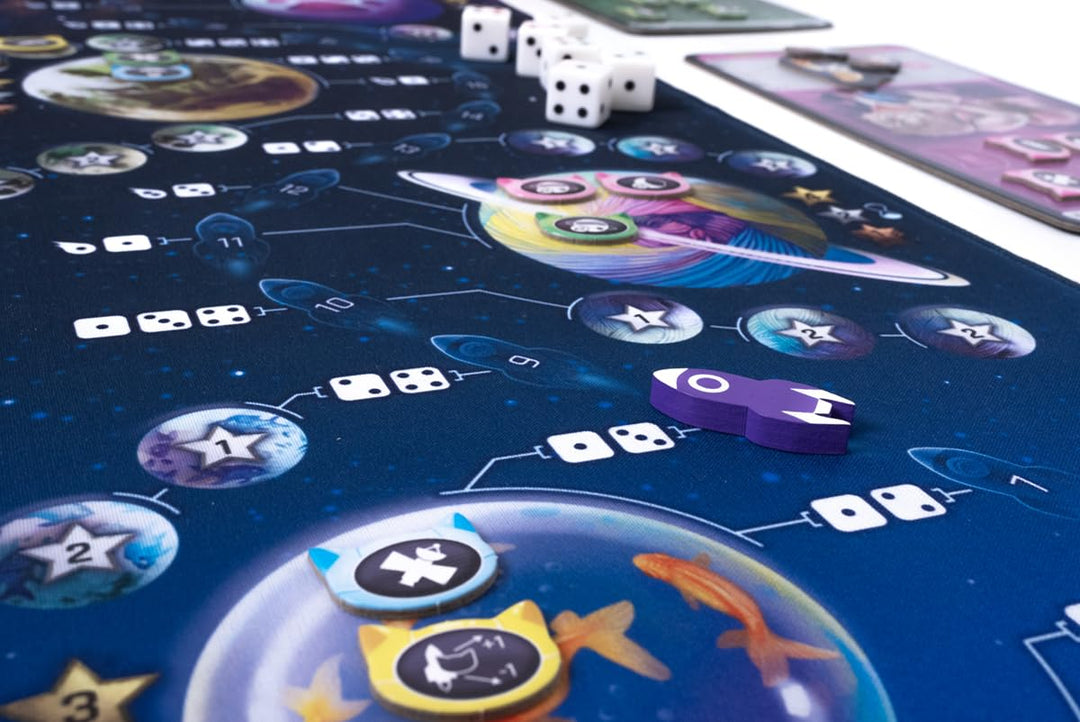 MLEM: Space Agency Board Game - Purrfect Catstronaut Adventures! Dice-Rolling Strategy Game, Fun Family Game for Kids and Adults, Ages 8+, 2-5 Players, 30-45 Minute Playtime, Made by Rebel Studio