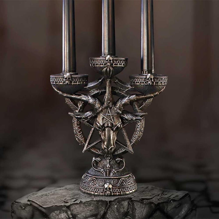 Baphomets Radiance Candelabra with LED Candles 46cm
