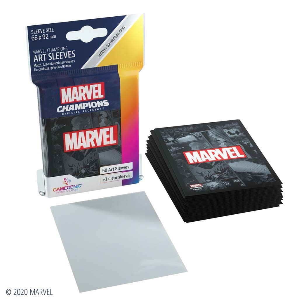 Gamegenic Marvel Champions Sleeves Marvel Black, GGS15013ML