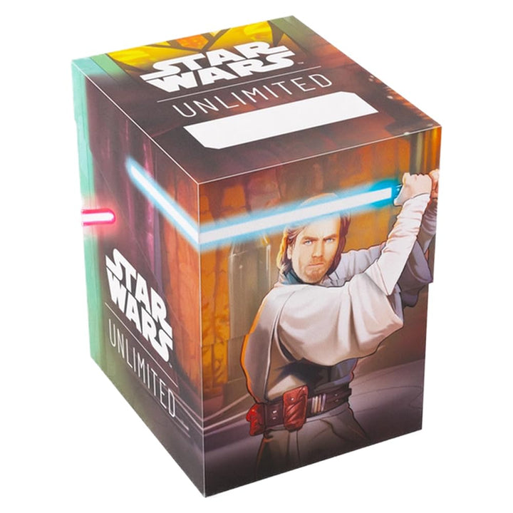 Gamegenic Star Wars Unlimited SOFT CRATE - Full-Color Printed & Officially Licensed Durable Deck Box, Holds 60 Double-Sleeved Cards, Perfect for TCGs and LCGs, Obi-Wan Kenobi/Darth Maul, Made 1