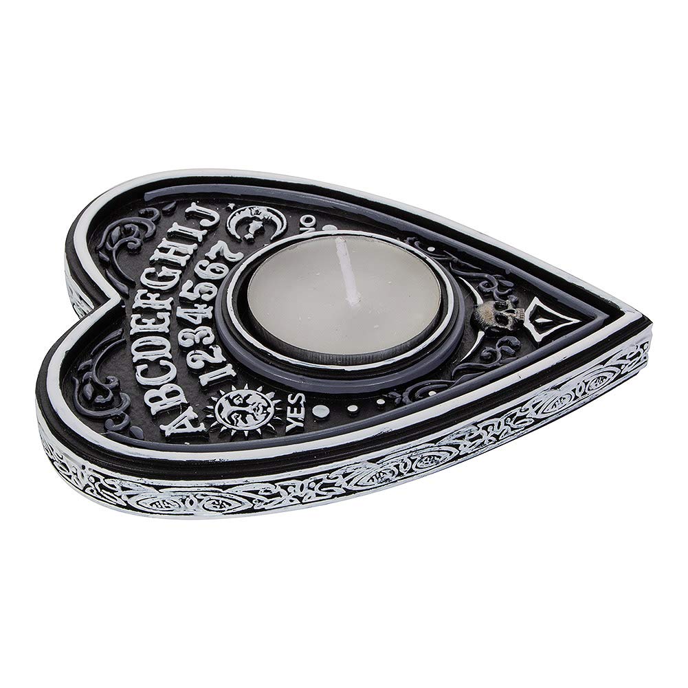 Black and White Spirit Board Tea Light Holder 9.5cm