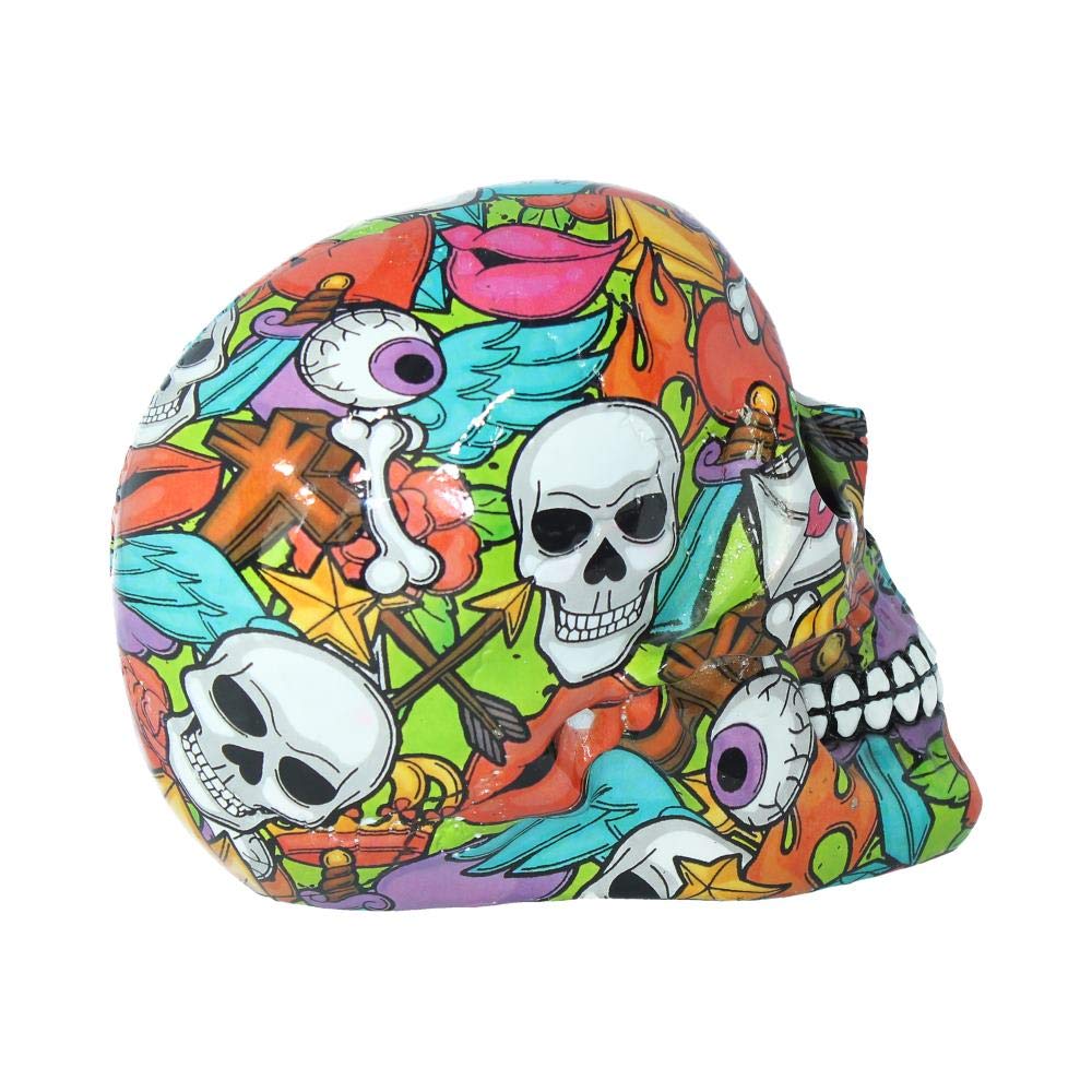 Calypso Graphic Art Printed Skull 19cm 7