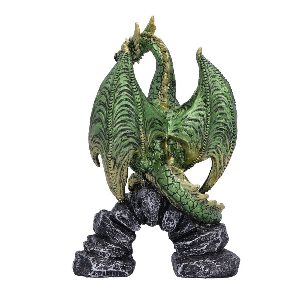 Haranu Green Metallic Dragon Figurine 15.5cm 5