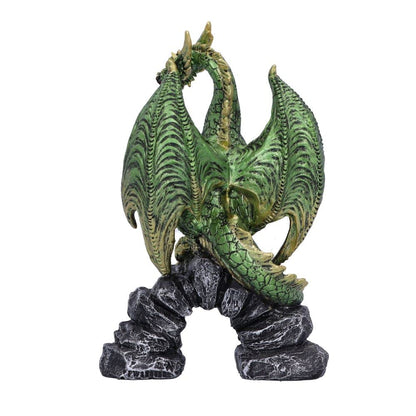 Haranu Green Metallic Dragon Figurine 15.5cm 5
