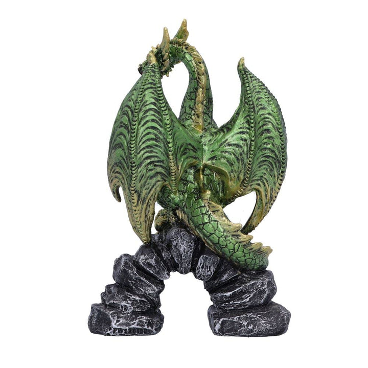 Haranu Green Metallic Dragon Figurine 15.5cm