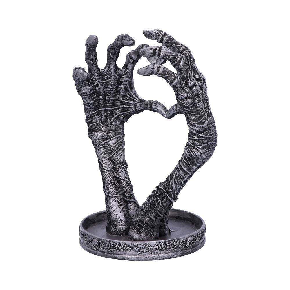 Gothic Mummified Love Heart Hands Jewellery Dish Holder 22cm