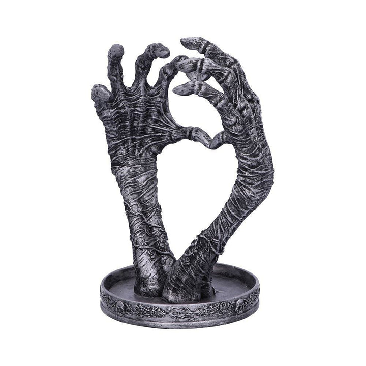 Gothic Mummified Love Heart Hands Jewellery Dish Holder 22cm