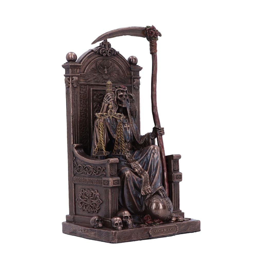 Santa Muertes Throne Bronze Figurine 22cm Muertes