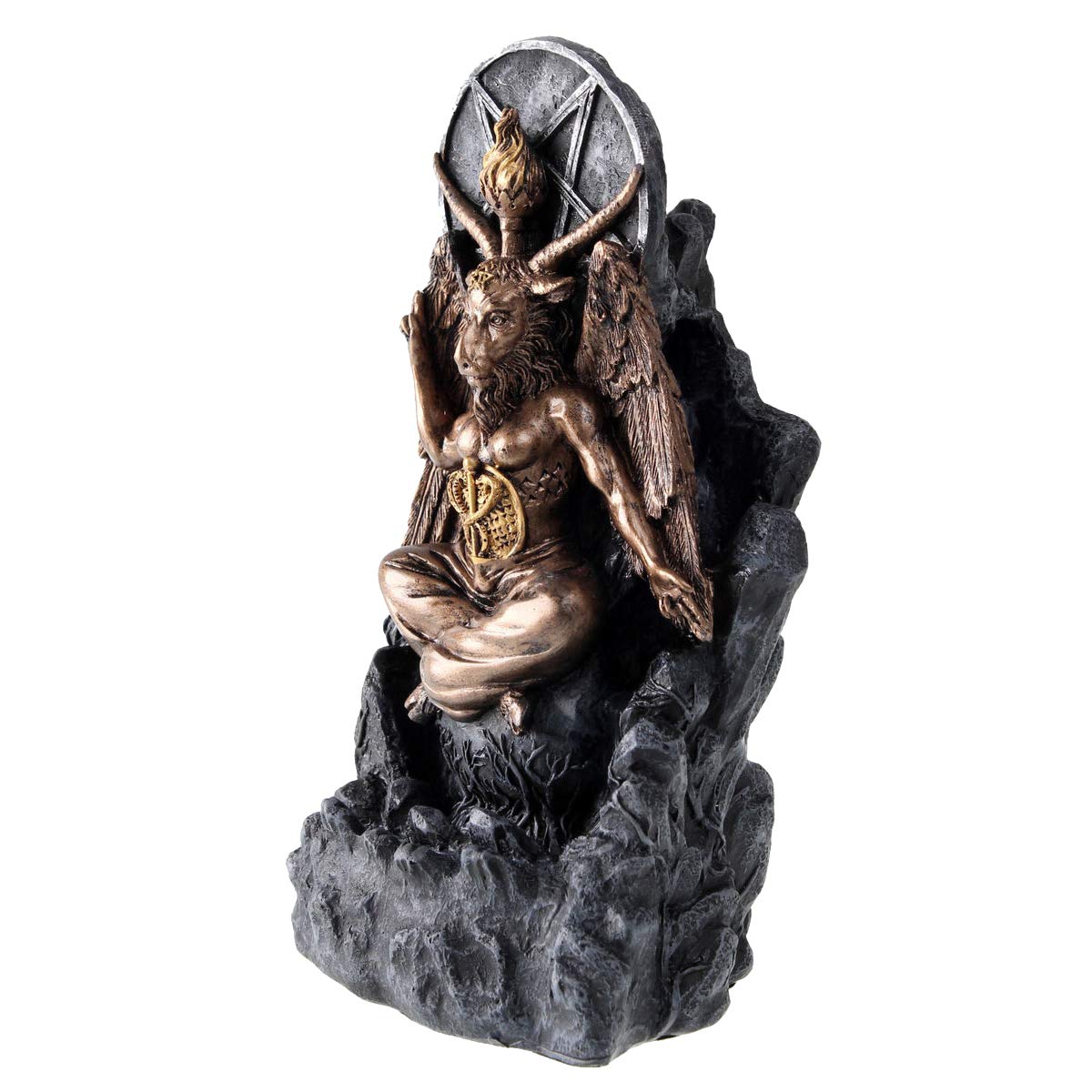 Baphomet Antiquity Occult Backflow Incense Burner Gothic Ornament 18cm 6